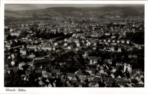 Ak Stetten Lörrach in Baden, Aussicht auf Lörrach Stetten, Stadtansicht, schwarz-weiß, Fotografie