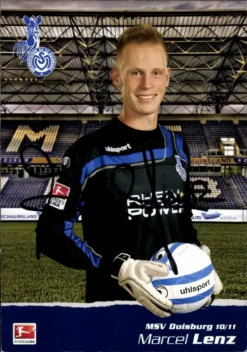 Autogrammkarte Fußballer Marcel Lenz, MSV Duisburg, Autogramm