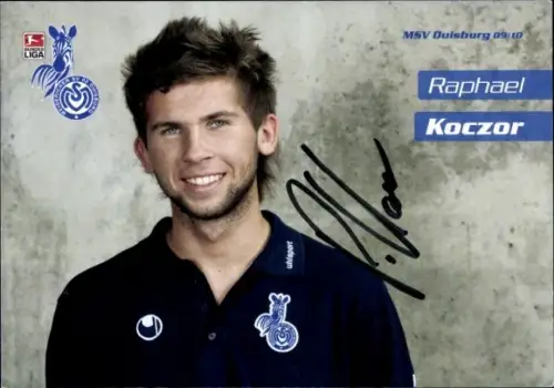 Autogrammkarte Fußballer Raphael Koczor, MSV Duisburg, Autogramm