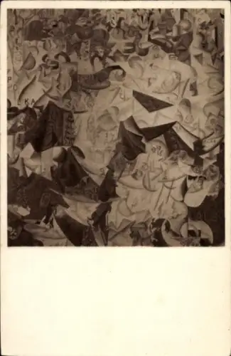 Künstler Ak Gino Sevirini, Dynamisches Hieroglyph vom Ball Tabarin, 1. Dt. Herbstsalon, Der Sturm