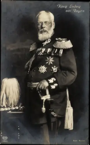 Ak König Ludwig von Bayern, Portrait in Uniform