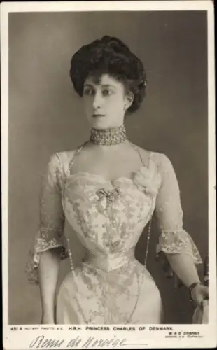 Ak Königin Maud von Norwegen, Portrait