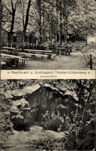 Ak Thiede Salzgitter in Niedersachsen, Restaurant Thieder-Lindenberg, Zwergenhöhle