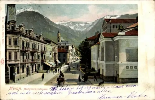 Ak Meran Merano Südtirol, Habsburgerstraße