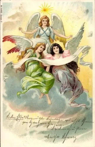 Litho Drei Engel, Wolken