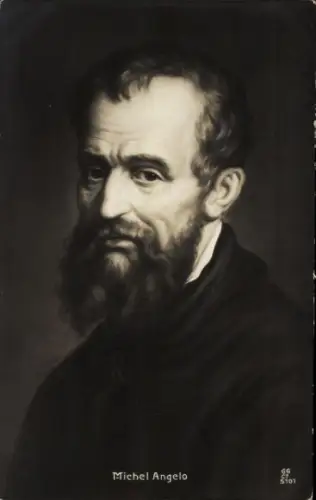 Ak Maler Michelangelo, Portrait