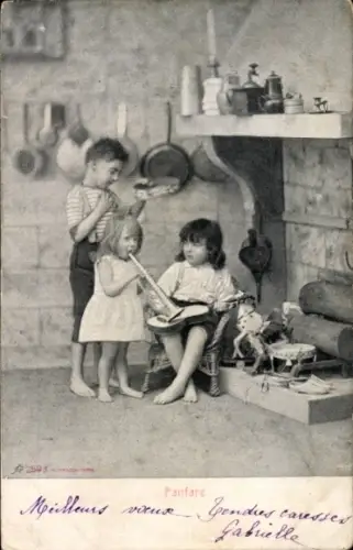 Ak Kinder beim Spielen, Fanfare