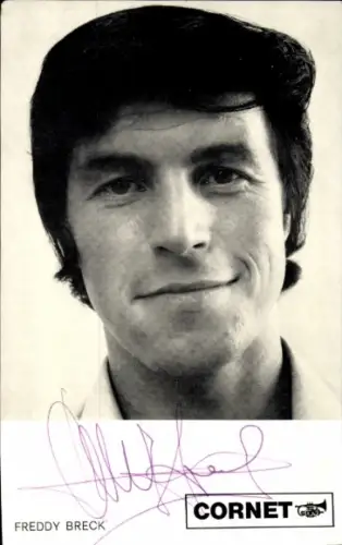 Autogrammkarte Sänger Freddy Breck, Autogramm