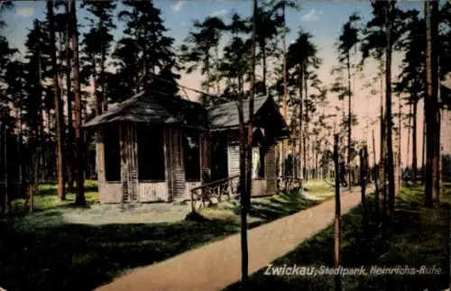 Ak Zwickau in Sachsen, Stadtpark, Heinrichs-Ruhe