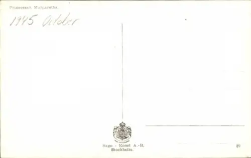 Ak Prinzessin Margaretha, Portrait