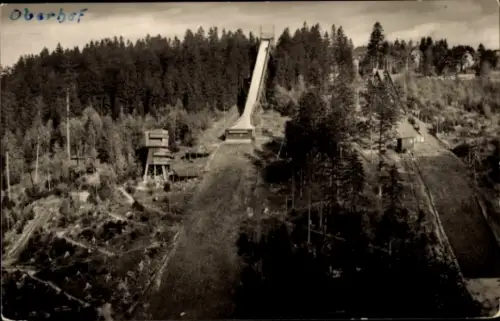 Ak Oberhof im Thüringer Wald, Skisprungschanze, Wald, Oberhof