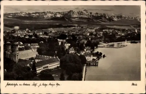 Ak Friedrichshafen am Bodensee,  Bodensee, Berge im Hintergrund, Wasseransicht