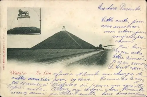 CPA Waterloo Brabant wallon, Lion