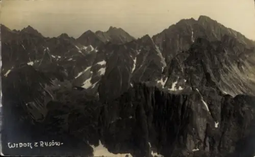 Foto Ak Hohe Tatra, Blick vom Rysy, Meeraugspitze