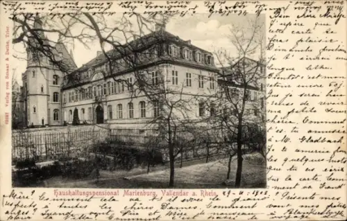Ak Vallendar am Rhein, Hausverwaltungspension Marienburg, Vallendar a. Rhein, 1905