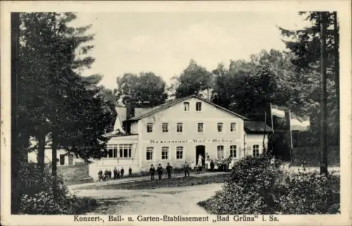 Ak Grüna Chemnitz Sachsen, Etablissement Bad Grüna, Inh. Hermann Streller
