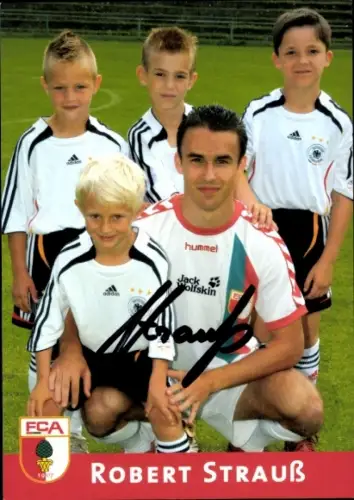 Autogrammkarte Fußballer Robert Strauß, FC Augsburg, Autogramm