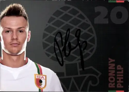 Autogrammkarte Fußballer Ronny Philp, FC Augsburg, Autogramm