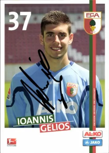 Autogrammkarte Fußballer Ioannis Gelios, FC Augsburg, Autogramm