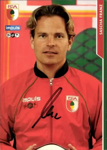 Autogrammkarte Co Trainer Sascha Franz, FC Augsburg, Autogramm