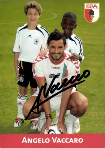 Autogrammkarte Fußballer Angelo Vaccaro, FC Augsburg, Autogramm