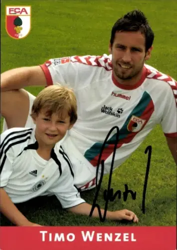 Autogrammkarte Fußballer Timo Wenzel, FC Augsburg, Autogramm