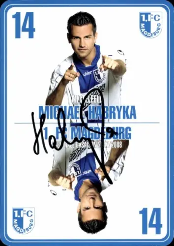 Autogrammkarte Fußballer Michael Habryka, 1. FC Magdeburg, Autogramm
