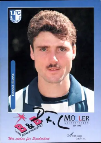 Autogrammkarte Fußballer Dennis Fuchs, 1. FC Magdeburg, Autogramm