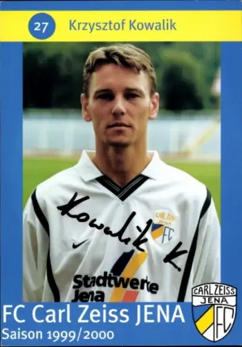 Autogrammkarte Fußballer Krzysztof Kowalik, FC Carl Zeiss Jena, Autogramm