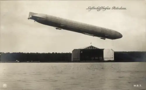 Ak Potsdam, Luftschiffhafen, Zeppelin, Sanke WS 3