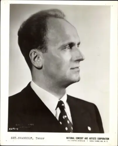 Foto Ak Opernsänger Set. Svanholm, Tenor