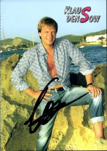 Ak Sänger Klaus Densow, Autogramm