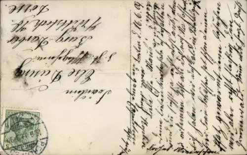 Ak Junge Frau, Porträt, Nachricht