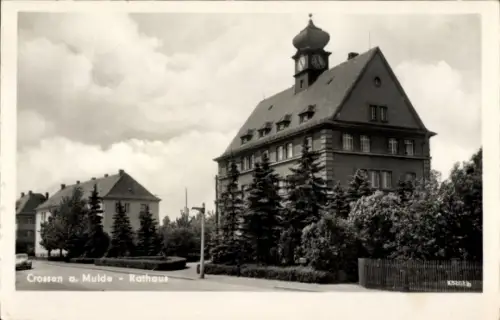 Ak Crossen an der Mulde Zwickau Sachsen, Rathaus