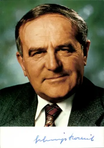 Autogrammkarte Politiker Hermann Schnipkoweit, Niedersächsischer Sozialminister, Autogramm