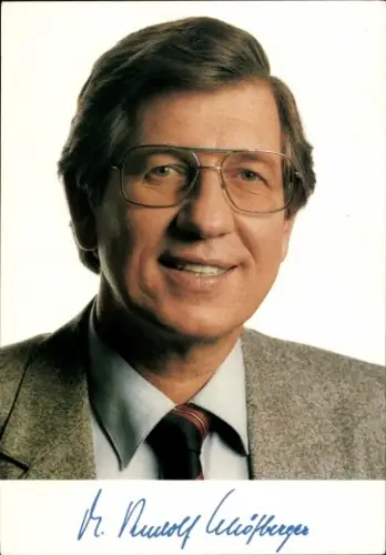 Autogrammkarte Politiker Dr. Rudolf Schöfberger, SPD, Autogramm