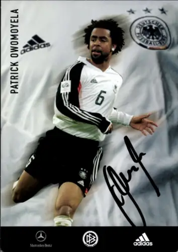 Autogrammkarte Fußballer Patrick Owomoyela, Deutsche Nationalmannschaft, Autogramm