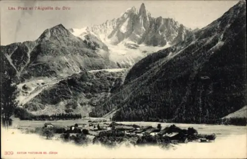 Ak Les Plans sur Bex Kanton Waadt, Aiguille du Dru