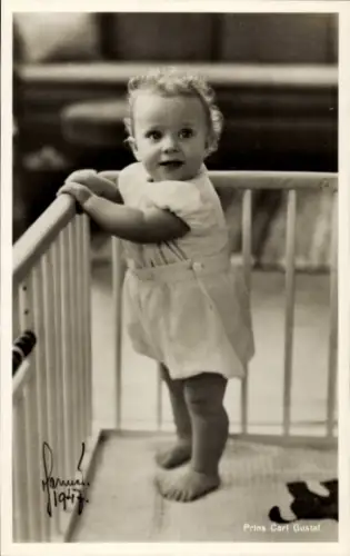 Ak Prinz Karl Gustav von Schweden, Portrait