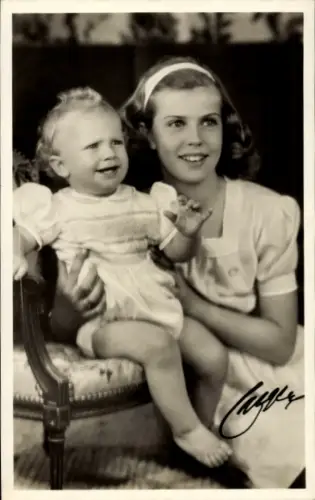 Ak Prinzessin Margaretha, Prinz Carl Gustaf von Schweden, Portrait