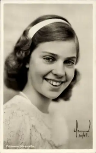 Ak Prinzessin Margaretha von Schweden, Portrait