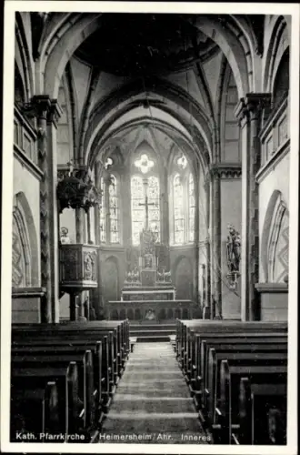 Ak Heimersheim Bad Neuenahr Ahrweiler Rheinland Pfalz, Kath. Pfarrkirche, Innenansicht, Kirchenbä