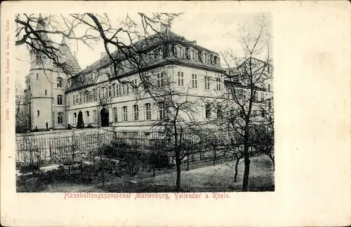 Ak Vallendar am Rhein, Haushaltungspensional Marienburg, Vallendar a. Rhein, Verlag von Schaar & 