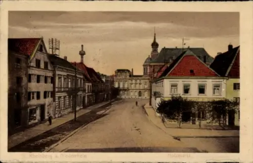 Ak Rheinberg am Niederrhein, Holzmarkt