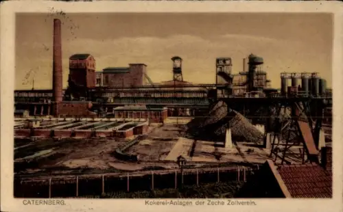 Ak Caternberg Katernberg Essen im Ruhrgebiet, Kokerei-Anlagen der Zeche Zollverein,  Industriegeb