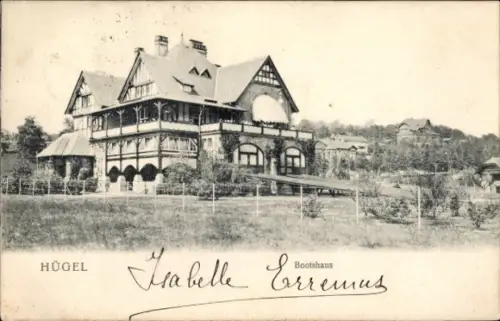 Ak Bredeney Essen im Ruhrgebiet, Bootshaus Hügel