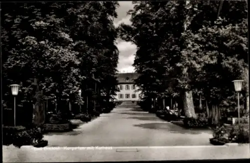 Ak Bad Bocklet in Unterfranken, Kurgarten mit Kurhaus