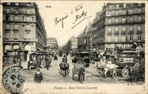 Ak Paris VIII, Rue Saint Lazare