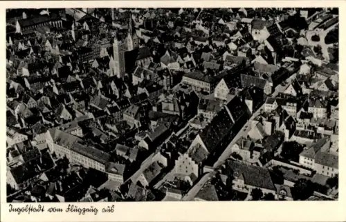 Ak Ingolstadt an der Donau Oberbayern, Fliegeraufnahme