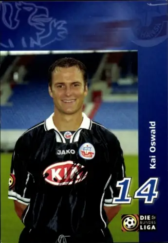 Autogrammkarte Fußballer Kai Oswald, FC Hansa Rostock, Autogramm